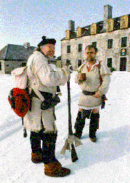 A winter event at Fort Niagara. 39kb JPEG