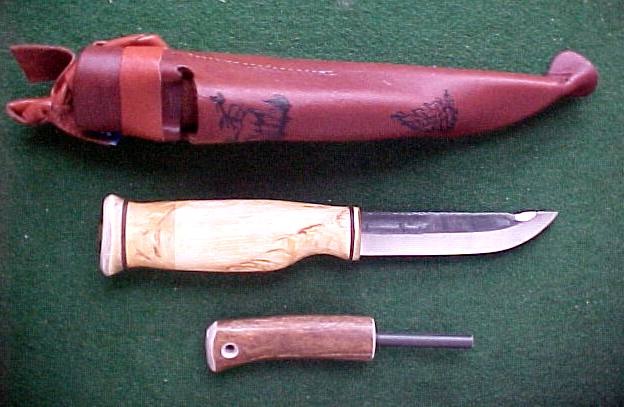 Wood Jewel Scout Knife Scandi Viking Hunting Knife Finland